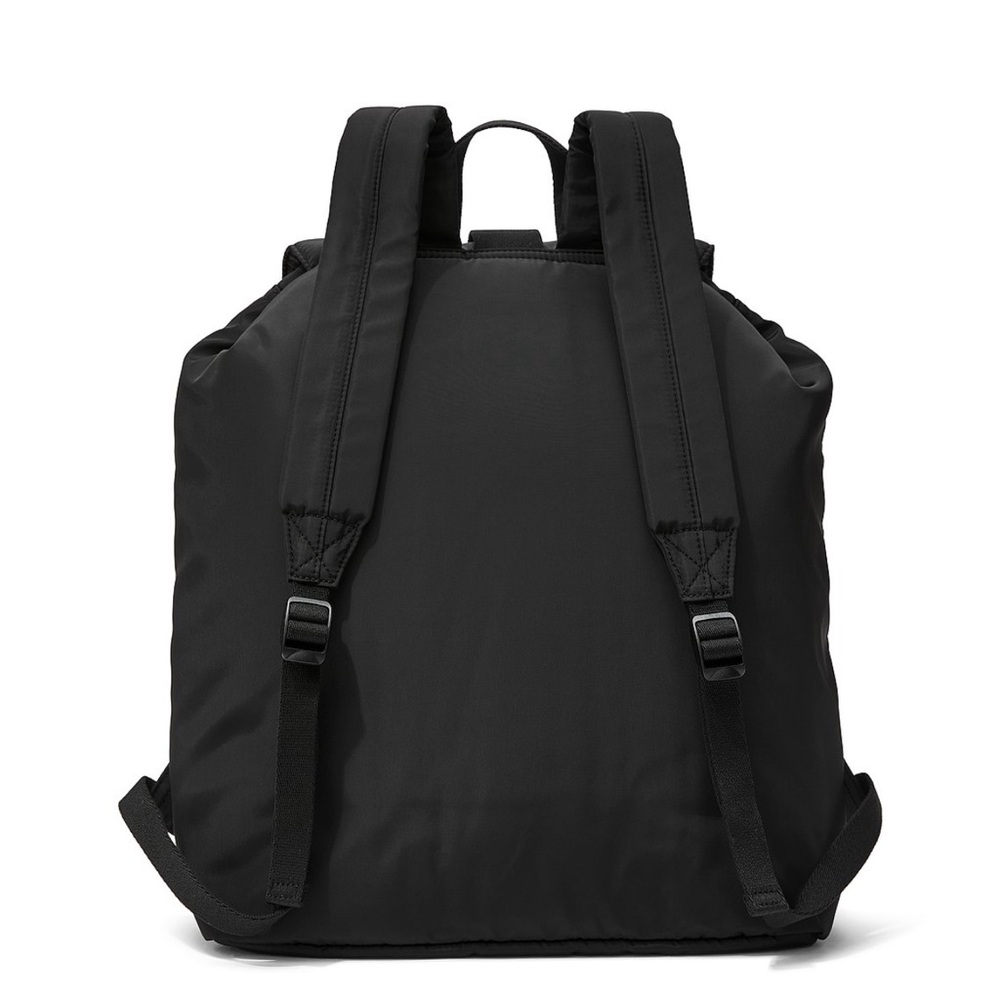 (Inventory #16) Pink Victorias Secret Stylish Black nylon Cargo Backpack - Picture 2 of 4